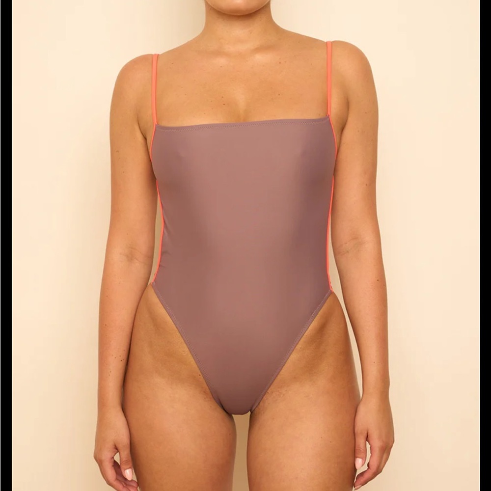 Tropic of C One Piece Scoop Swimsuit in Raisin